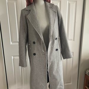 Asos Grey Wool Blend Coat (small)